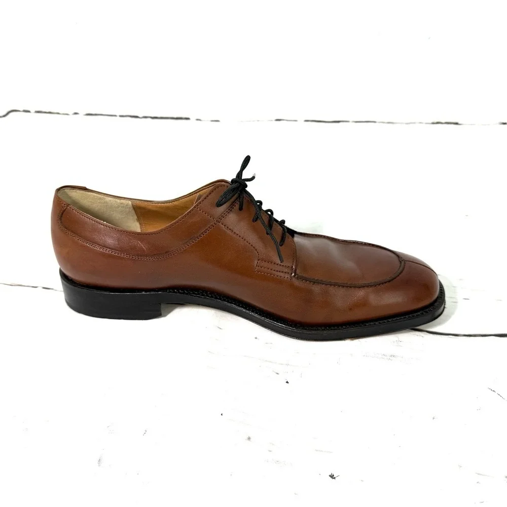 Salvatore Ferragamo Tramezza Shoes Men's 9.5 D Brown   Oxford Old Money Italy